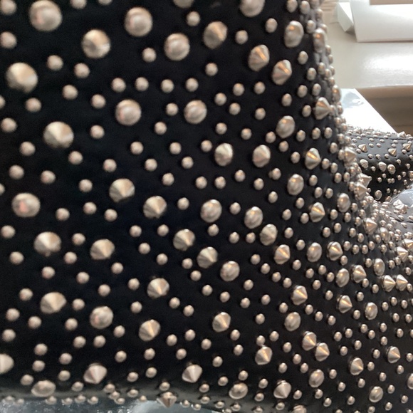 AZALEA WANG Ridley Studded Pointed Toe Bootie (Women) 7.5M - Picture 9 of 13